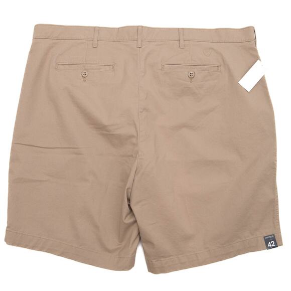 Daniel Cremieux Khaki Madison Flat Front Comfort Stretch 9" Shorts Size 42 - Picture 2 of 8
